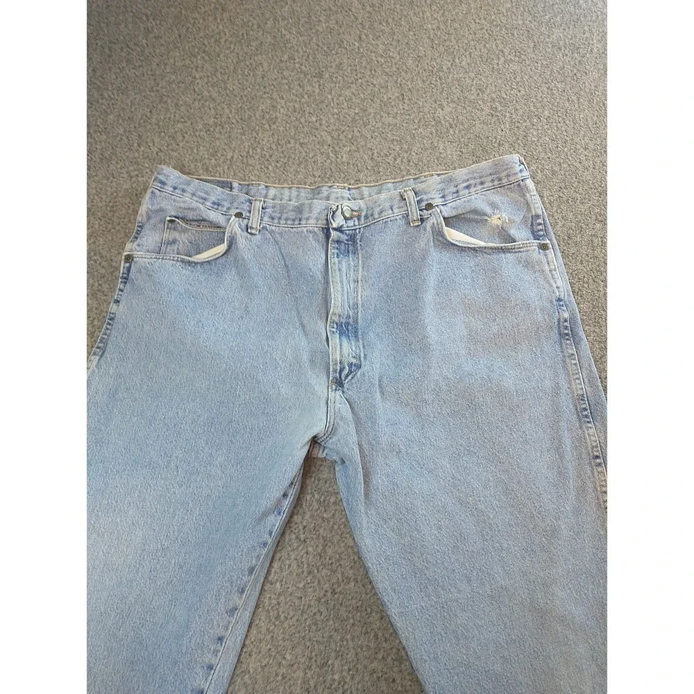 Wrangler Authentics Mens Light Wash Straight Leg Denim Jeans 40x29 97601RZ